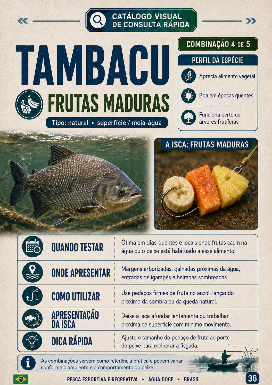 Tambacu com frutas maduras